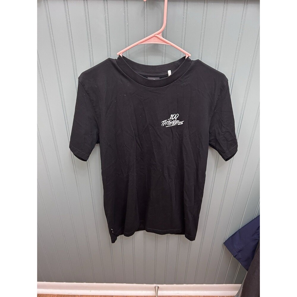 100 Thieves Shirt Small Black Short Sleeve 100% Cotton